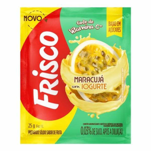 Pó para Refresco sabor Maracujá com Iogurte Frisco 18g
