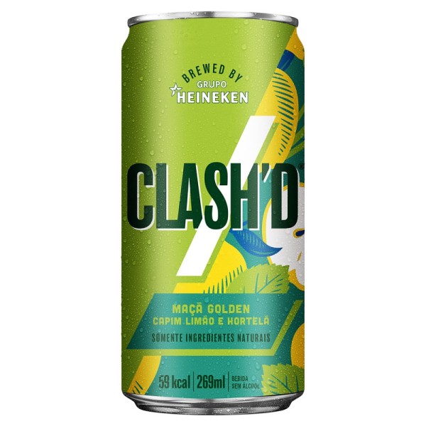 Refrigerante Clash D Frutas Maçã Capim Limão Hortelã 269 Ml