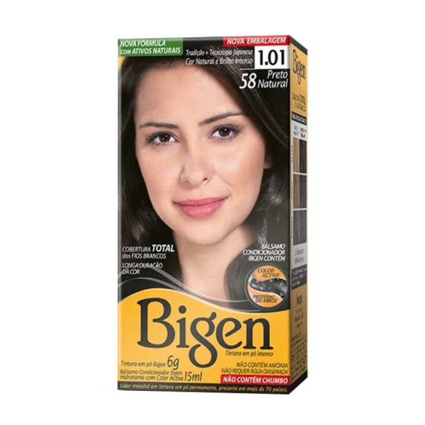 Tinta Bigen 6g 1.01 58 Preto Nat. - Cless