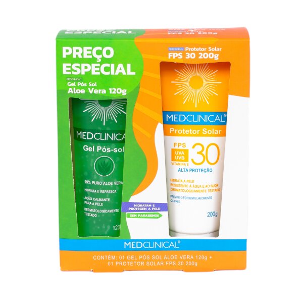 Encontraproduto.com.br - Kit Protetor Solar Medclinical FPS30 200g + Pós Sol Gel 120g