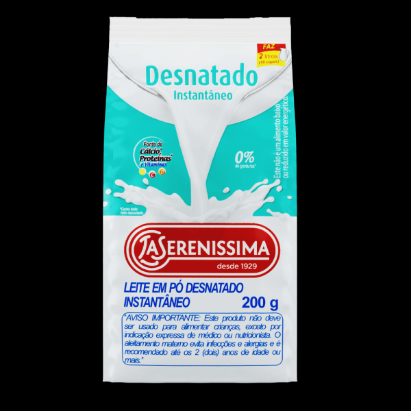 Leite Em Pó Instantêneo Desnatado La Serenissima 200g