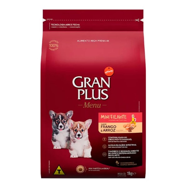 Encontraproduto.com.br - Ração Gran Plus Menu Cão Filhote Mini Frango e Arroz