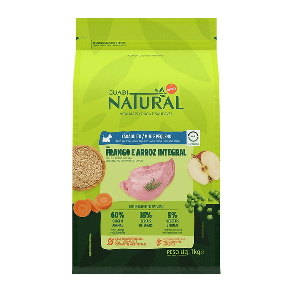 Ração Guabi Natural Frango Cães Ad R. Mini