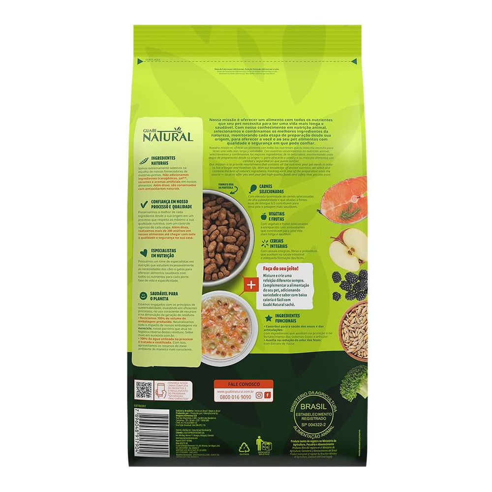 Encontraproduto.com.br - Ração Guabi Natural para Cães Adultos de Raças Médias Sabor Salmão & Cevada