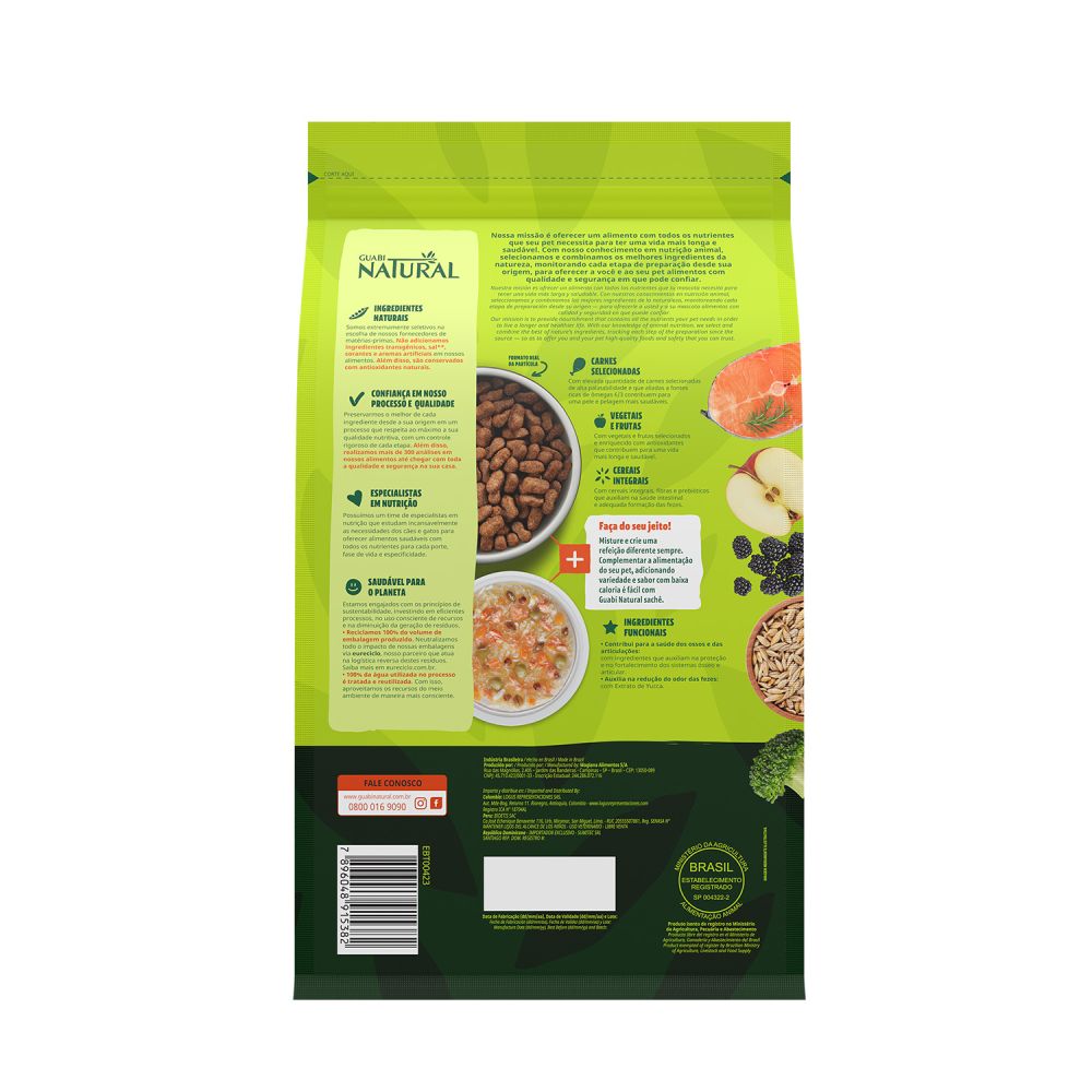 Encontraproduto.com.br - Ração Guabi Natural para Cães Adultos de Raças Médias Sabor Salmão & Cevada