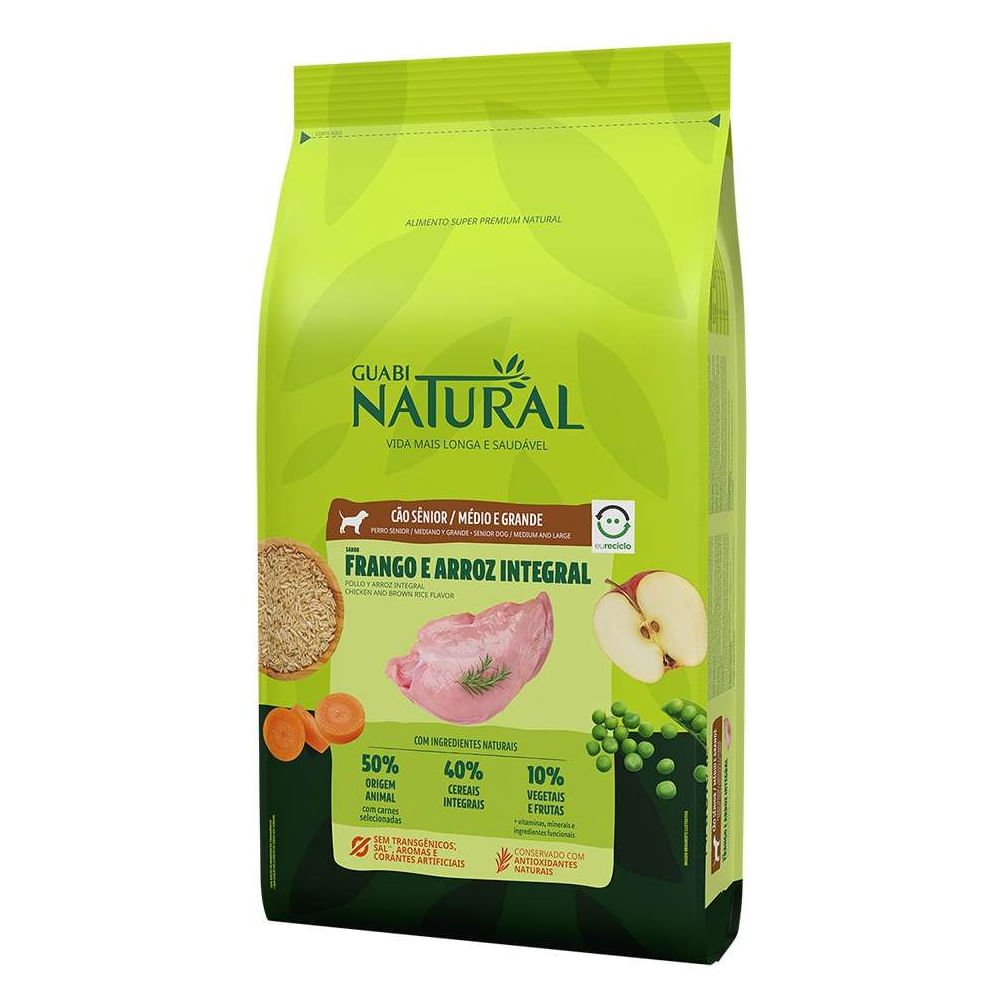 Encontraproduto.com.br - Ração Guabi Natural Cão Sênior Médio/gde Frango E Arroz 12kg