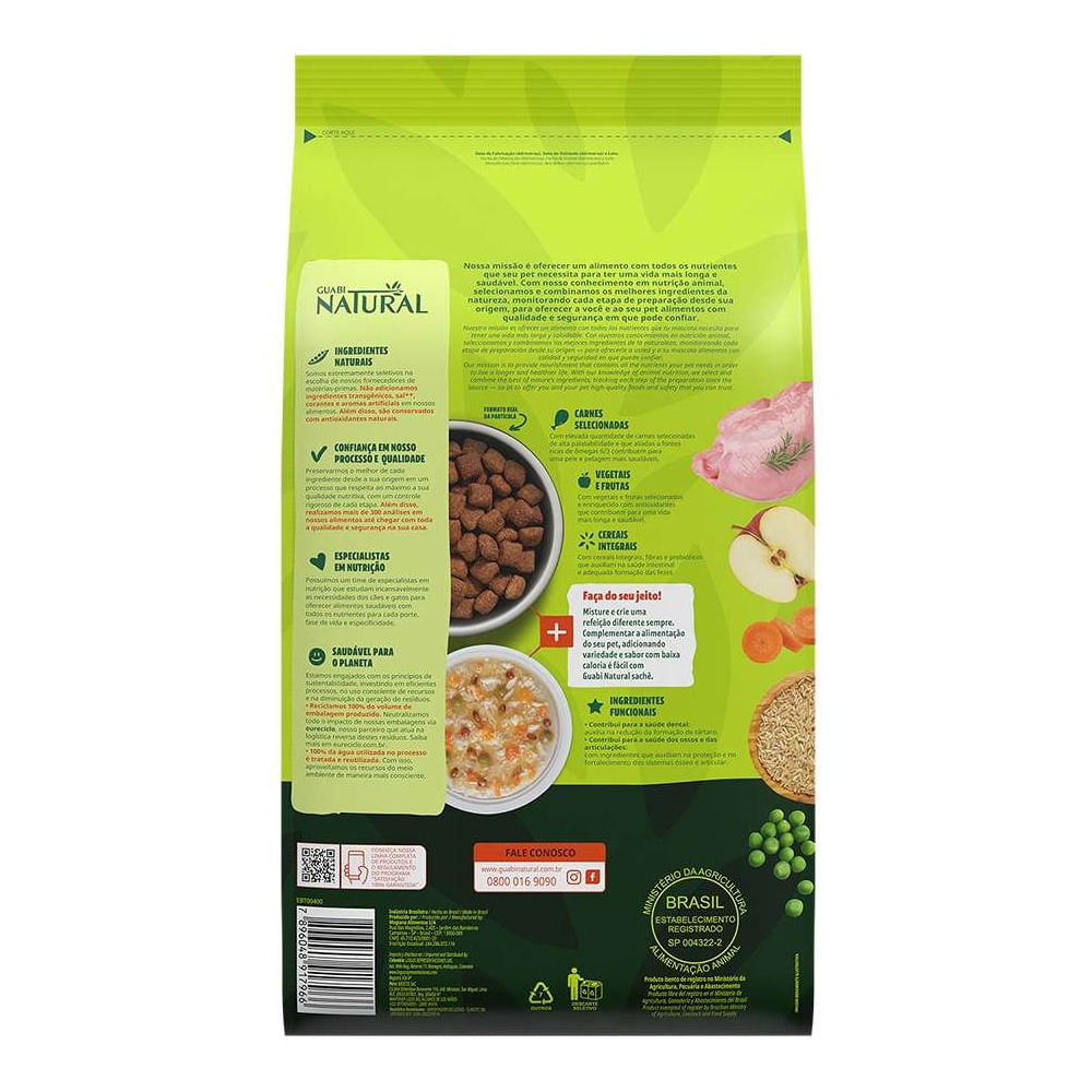Encontraproduto.com.br - Ração Guabi Natural Cão Sênior Médio/gde Frango E Arroz 12kg
