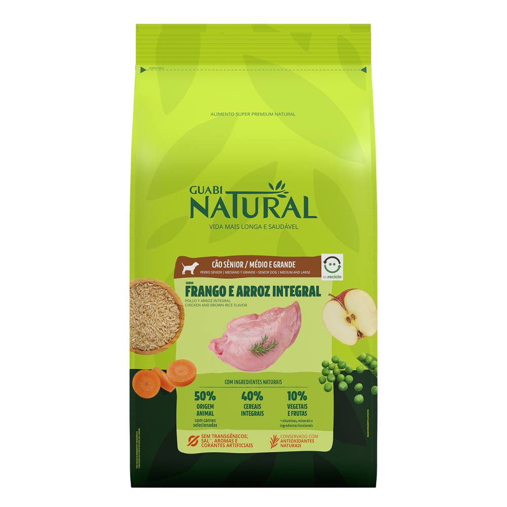 Encontraproduto.com.br - Ração Guabi Natural Cão Sênior Médio/gde Frango E Arroz 12kg