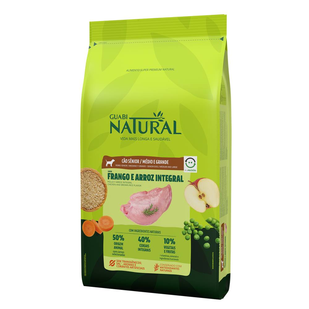 Encontraproduto.com.br - Ração Guabi Natural Cão Sênior Médio/gde Frango E Arroz 12kg