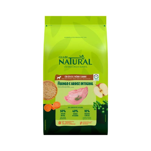 Encontraproduto.com.br - Ração Guabi Natural Cão Sênior Médio/gde Frango E Arroz 12kg