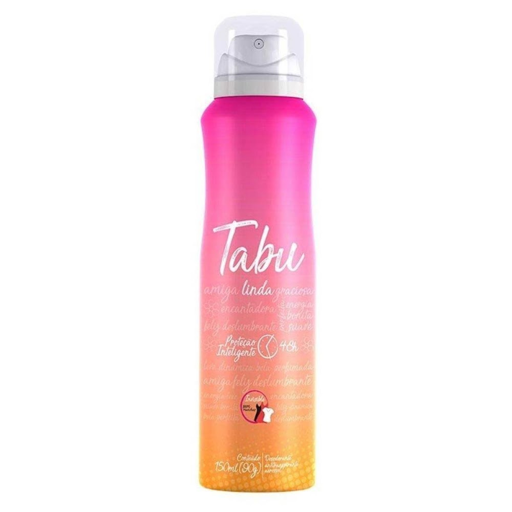 Kit Desodorante Aerosol Antitranspirante Tabu Linda 150Ml com 3 Unidades