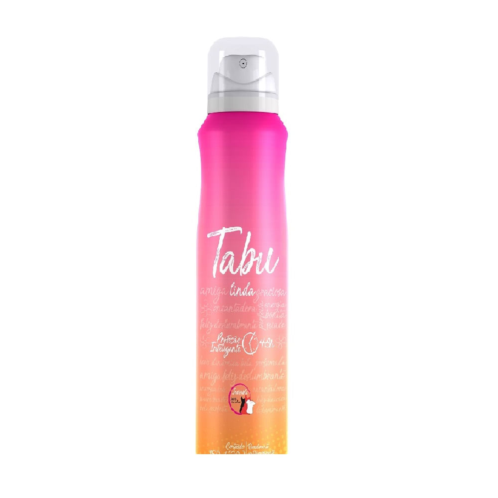 Encontraproduto.com.br - Kit Desodorante Aerosol Antitranspirante Tabu Linda 150Ml com 3 Unidades