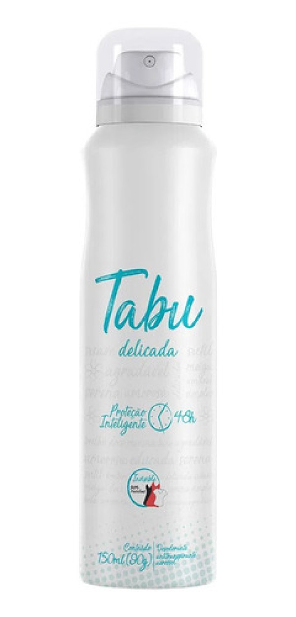 Kit Desodorante Aerosol Antitranspirante Tabu Delicada 150Ml com 6 Unidades