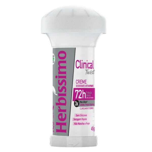Desodorante Antitranspirante Herbíssimo Stick Creme Clinical 45gr