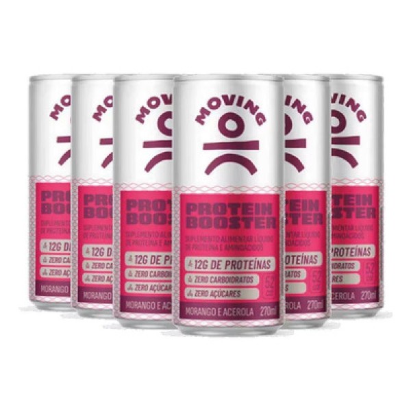 Bebida Proteica Moving Morango e Acerola Lata 270ml