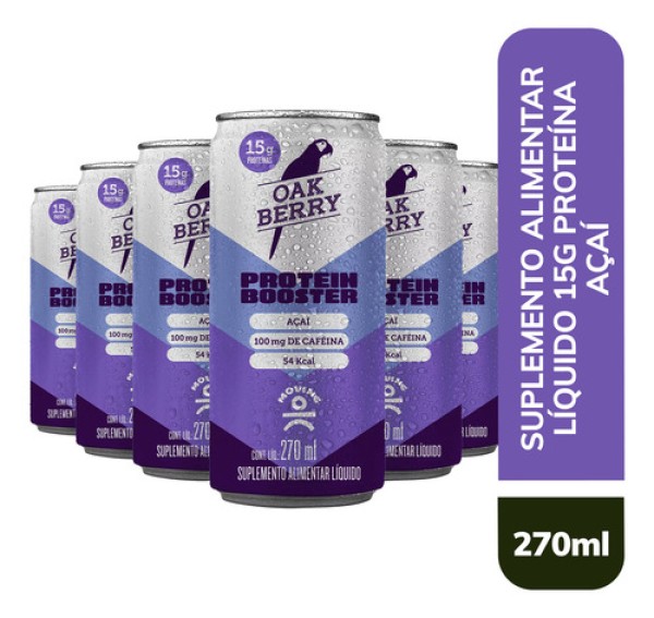 Bebida Proteica com Aminoácidos Protein Booster Açaí 270ml Moving