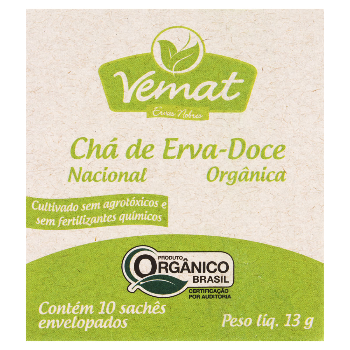 Encontraproduto.com.br - Chá Erva Doce Orgânico Vemat Sachê Caixa com 10 Unidades