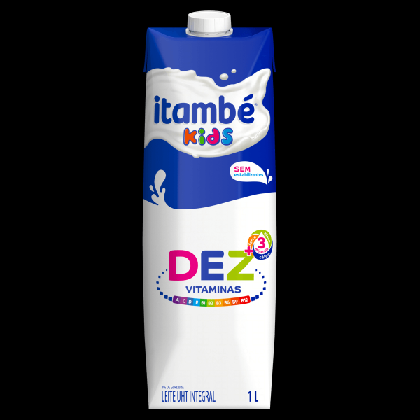 Encontraproduto.com.br - Leite UHT Integral Itambé Kids Dez Vitaminas Caixa com Tampa 1l
