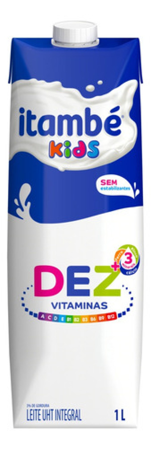 Encontraproduto.com.br - Leite UHT Integral Itambé Kids Dez Vitaminas Caixa com Tampa 1l