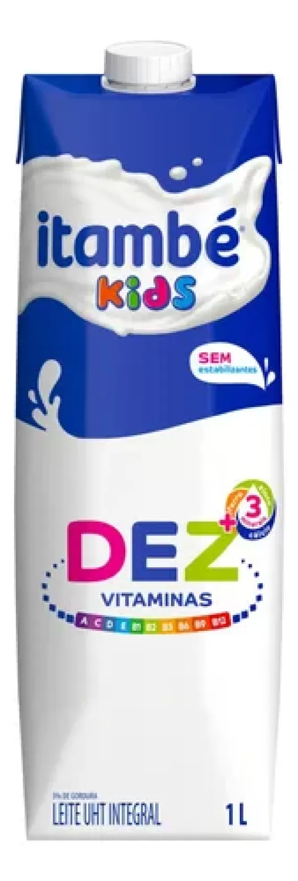 Encontraproduto.com.br - Leite UHT Integral Itambé Kids Dez Vitaminas Caixa com Tampa 1l