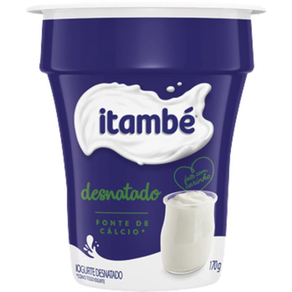 Iogurte Natural Itambé Desnatado Copo com 170g