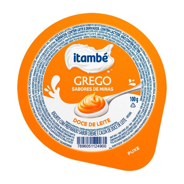 Encontraproduto.com.br - Iogurte Grego Integral com de Calda Doce de Leite Itambé Sabores de Minas 100 g