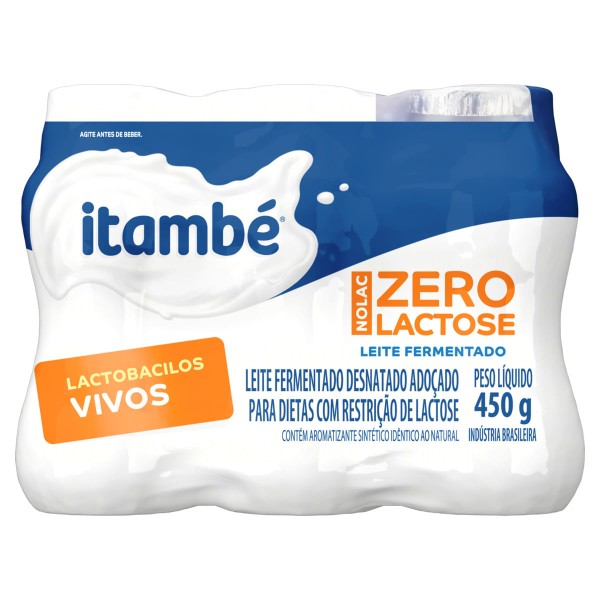 Encontraproduto.com.br - Leite Fermentado Itambé Zero Lactose Pack com 450g