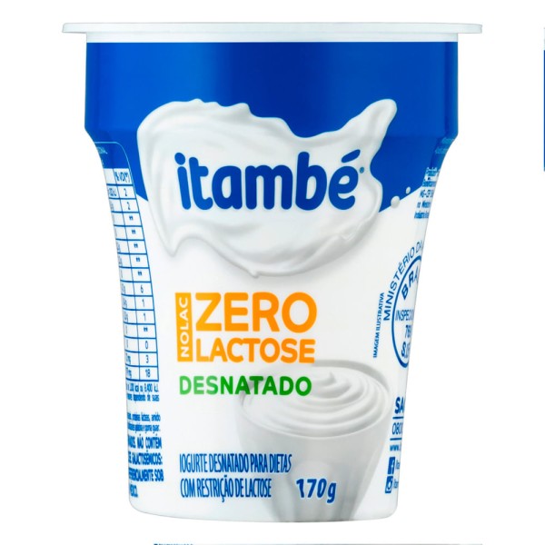 Encontraproduto.com.br - Iogurte Natural Itambe Nolac 170g Sem Lactose Desnatado