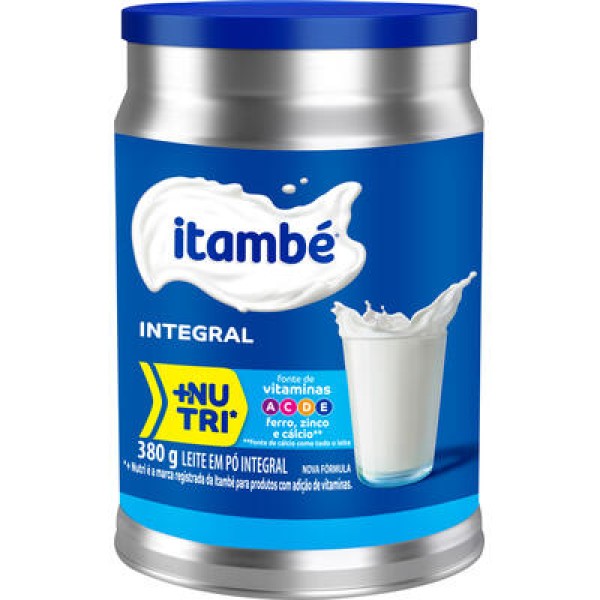 Leite em Pó Itambé Integral Lata com 380g