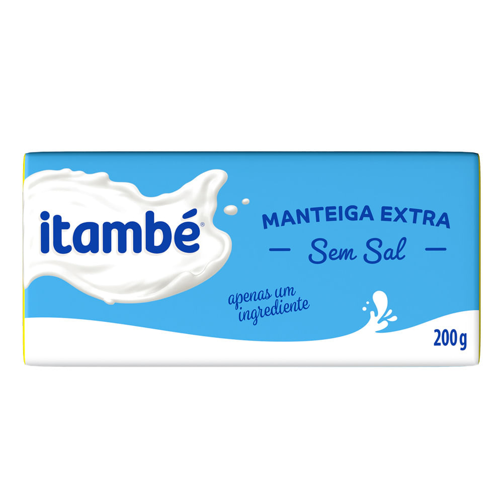 Manteiga Itambé Sem Sal Tablete 200g