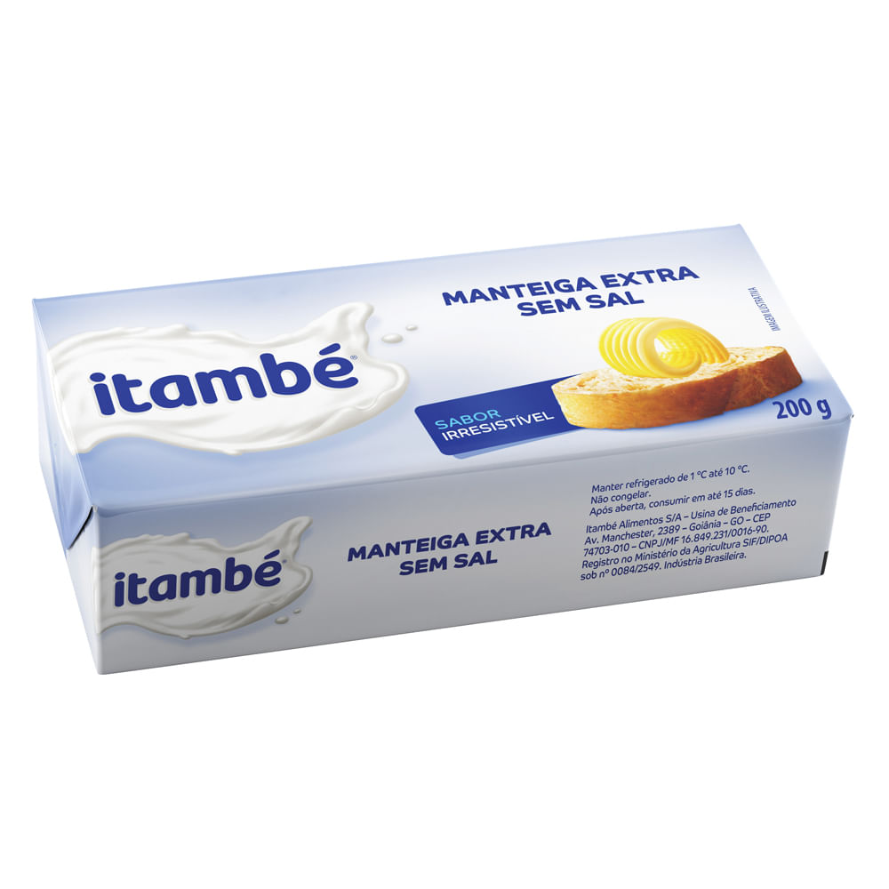 Encontraproduto.com.br - Manteiga Itambé Sem Sal Tablete 200g