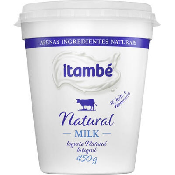 Iogurte Natural Milk Itambé Integral Pote com 450g