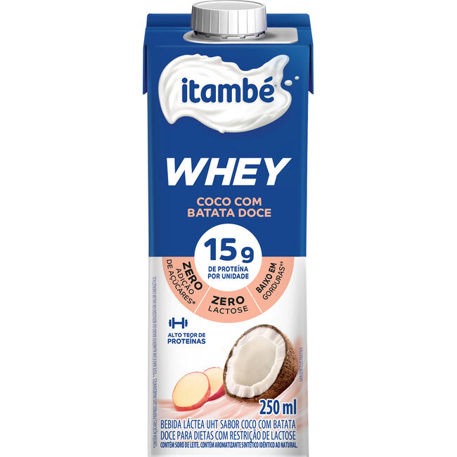 Encontraproduto.com.br - Bebida Láctea Whey Itambé Coco com Batata Doce TP com 250ml