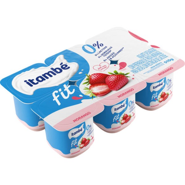 Encontraproduto.com.br - Iogurte Polpa Fit Itambé Zero Lactose Morango 540g
