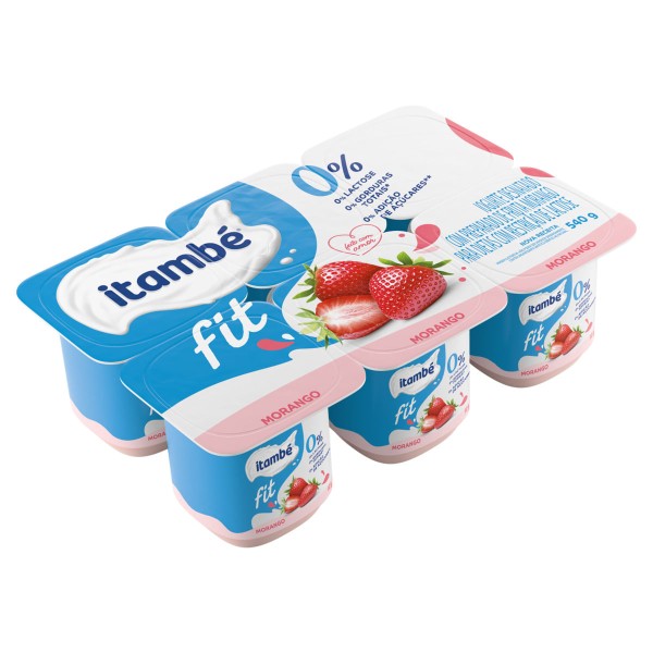 Encontraproduto.com.br - Iogurte Polpa Fit Itambé Zero Lactose Morango 540g