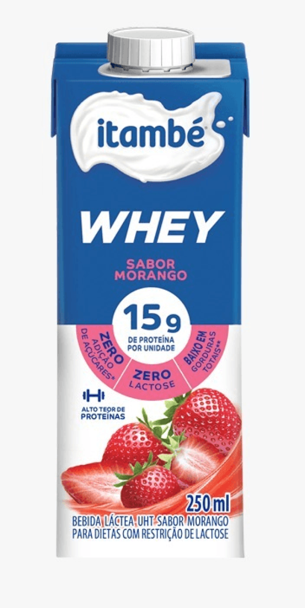 Encontraproduto.com.br - Bebida Láctea Whey Itambé Morango TP com 250ml