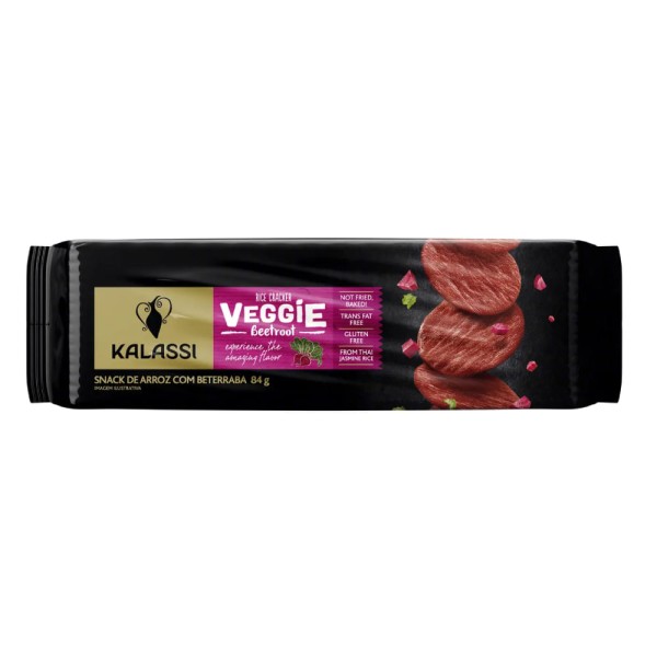 Encontraproduto.com.br - Biscoito Kalassi Rice Cracker Beterraba 84g