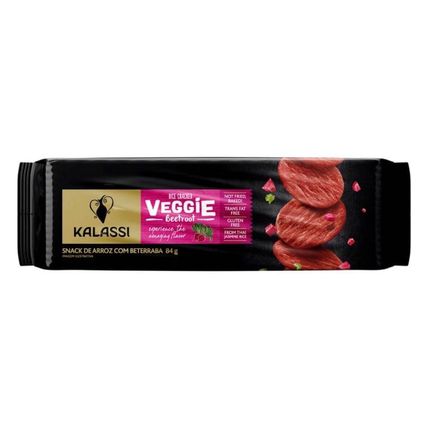 Encontraproduto.com.br - Biscoito Kalassi Rice Cracker Beterraba 84g