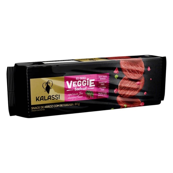 Encontraproduto.com.br - Biscoito Kalassi Rice Cracker Beterraba 84g