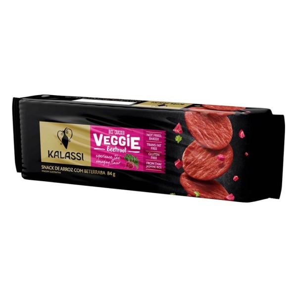Encontraproduto.com.br - Biscoito Kalassi Rice Cracker Beterraba 84g