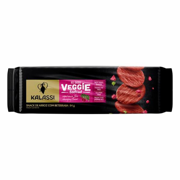 Encontraproduto.com.br - Biscoito Kalassi Rice Cracker Beterraba 84g
