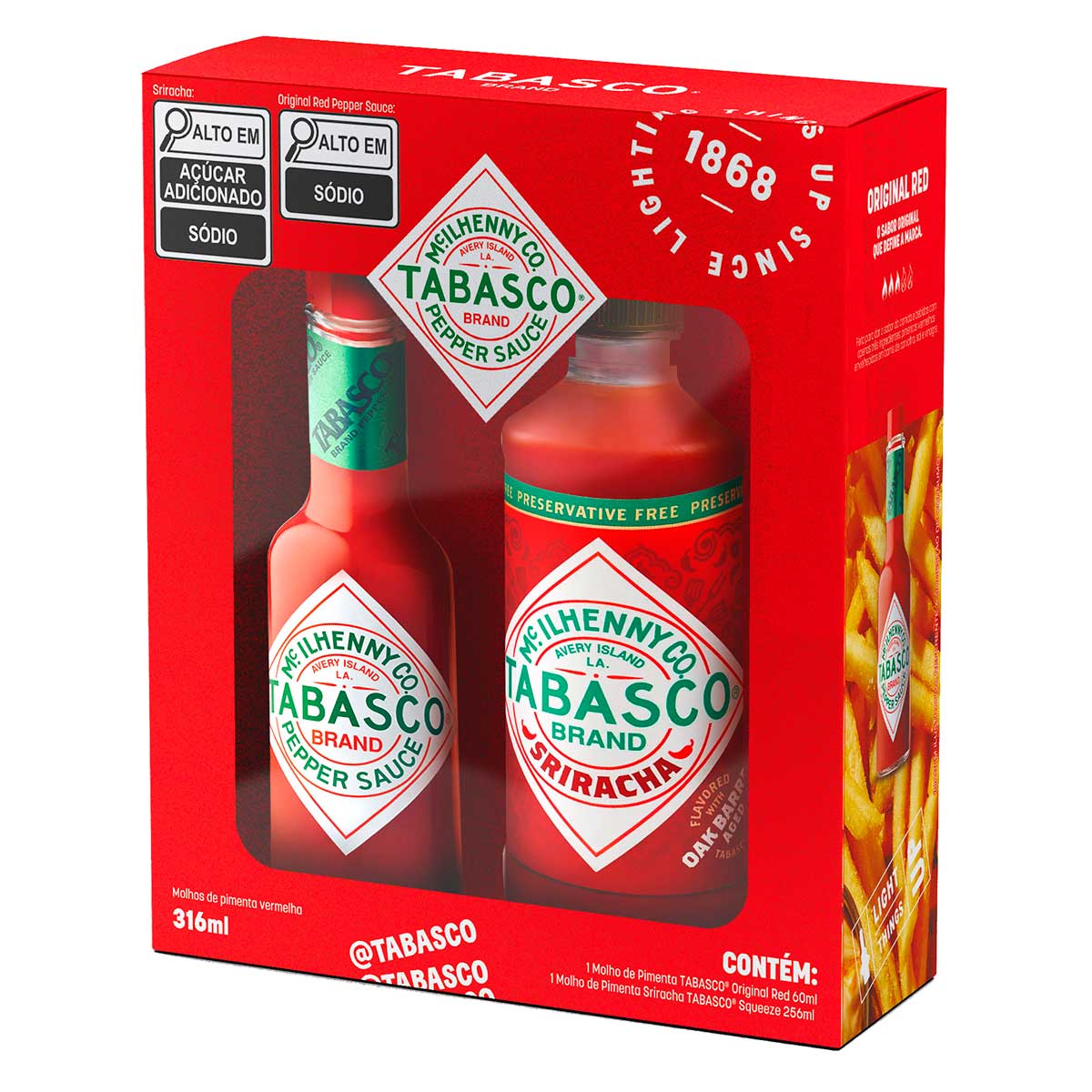 Kit Molho Tabasco E Sriracha 316ml
