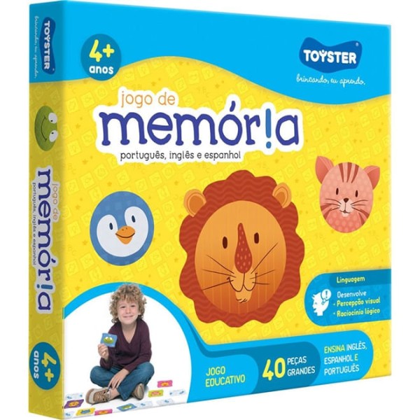 Encontraproduto.com.br - Jogo de Memória Português, Inglês e Espanhol
