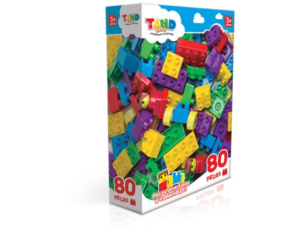 Encontraproduto.com.br - Caixa Tand Kids 80 Peças - Toyster