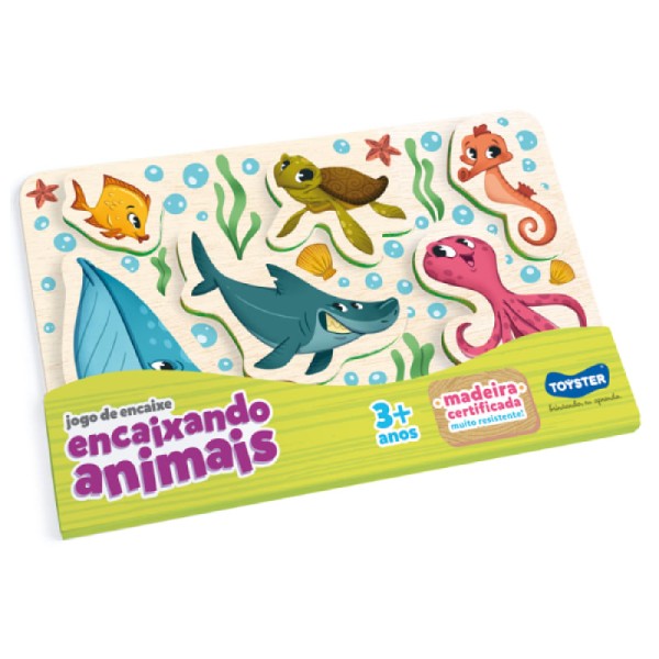 Encontraproduto.com.br - Jogo Encaixando Animais do Mar - Toyster
