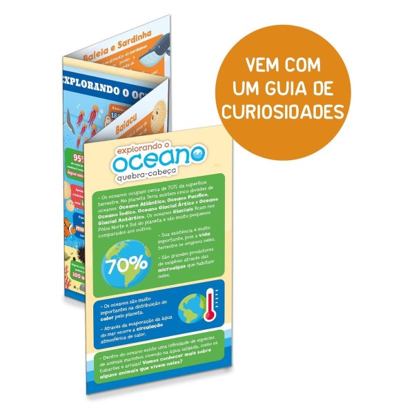 Encontraproduto.com.br - Quebra Cabeça Grandão 120 Peças Explorando O Oceano Toyster 002666