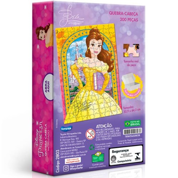 Encontraproduto.com.br - Quebra Cabeça 200 Peças Bela Toyster 002803