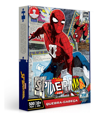 Quebra-Cabeça - Disney - Marvel - 500 Peças - Homem Aranha - Toyster