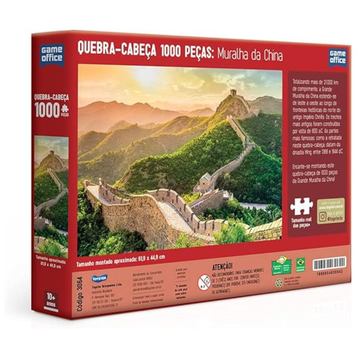 Encontraproduto.com.br - Quebra Cabeça 1000 Peças Muralha Da China Toyster 003064