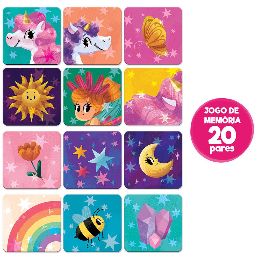 Encontraproduto.com.br - Super Kit Metalizado Com 3 Jogos Unicórnios - Toyster
